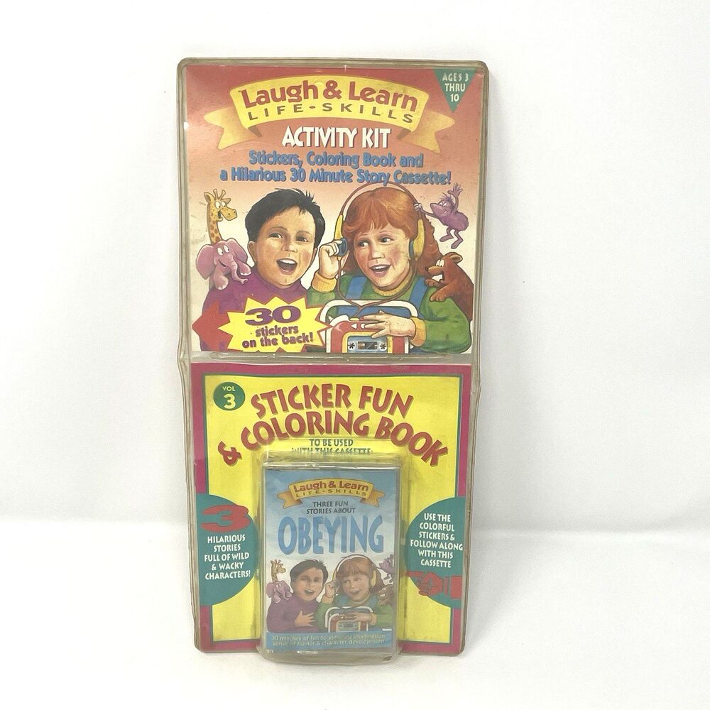 Vintage Laugh & Learn Life Skills Obeying Activity Kit Cassette Tape Book‎ 1990s